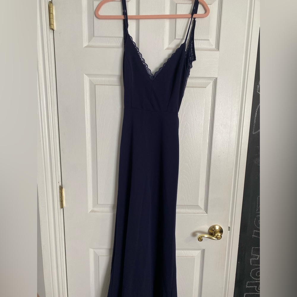Navy blue long dress